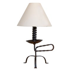 Unique French Iron Table Lamp