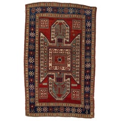 Antiker kaukasischer Sewan Sevan Kazak-Teppich aus Kaukasien, um 1880