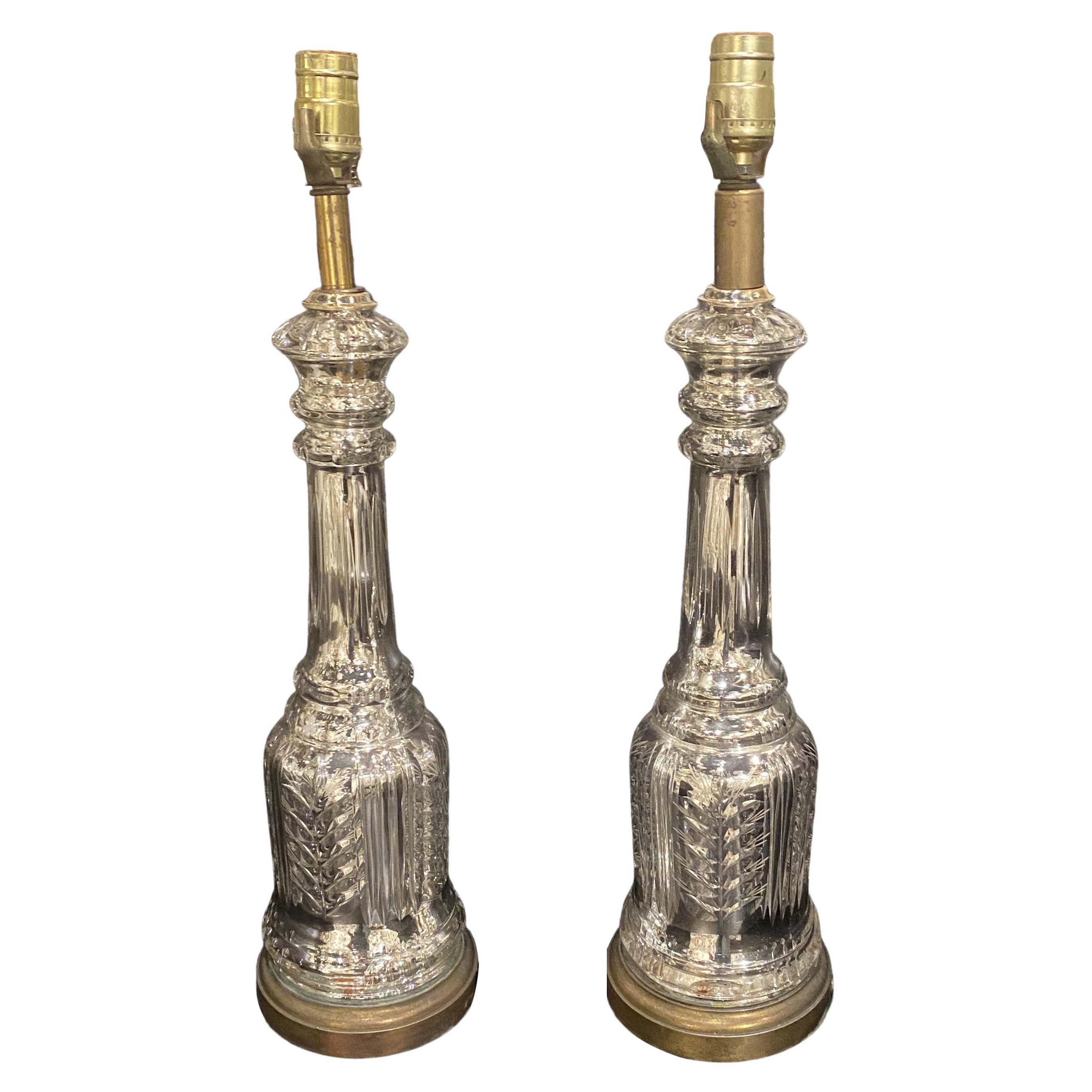 Lampes de table en verre au mercure des années 1930