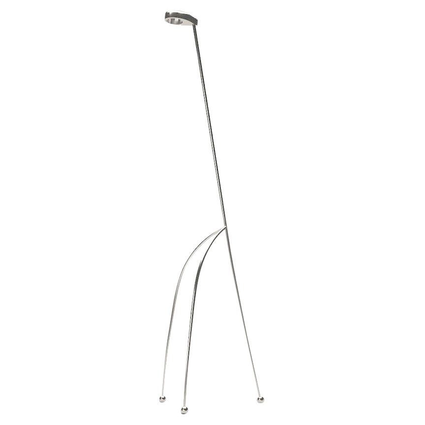 „Giraffe“-Lampe aus Edelstahl