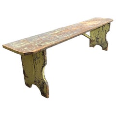 Early American Antique Painted Bench