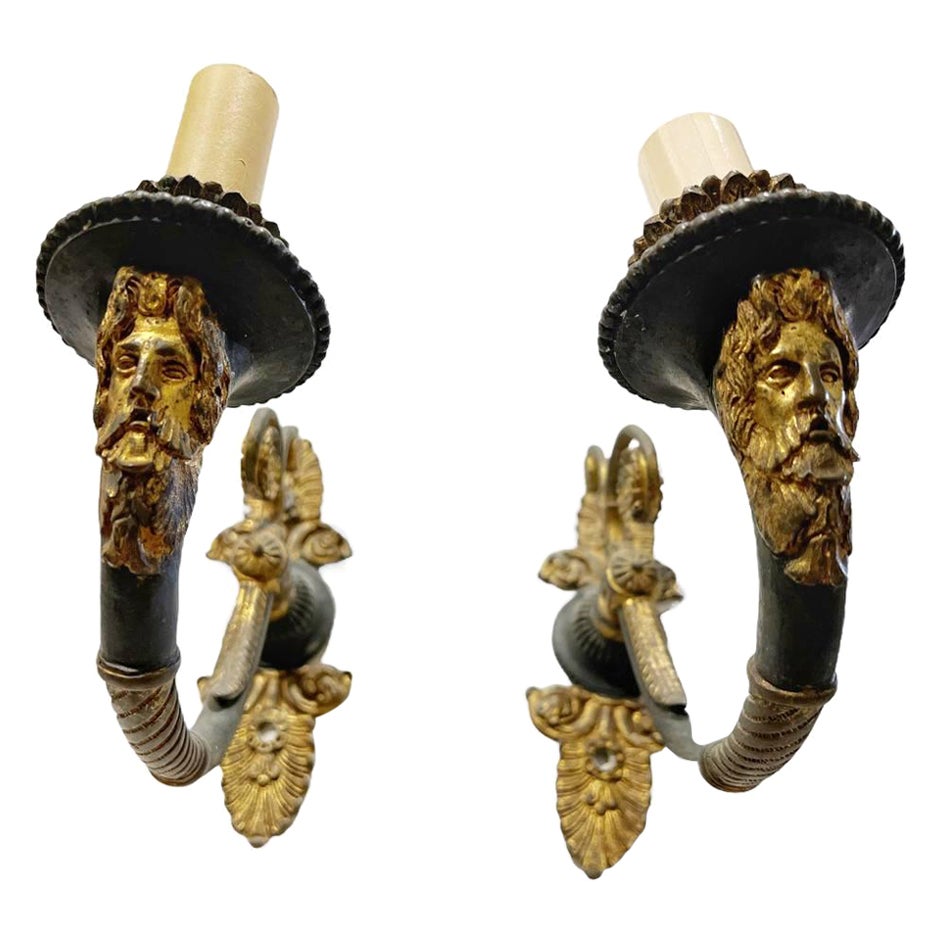 Late 19th Century French Empire Small Sconces  For Sale