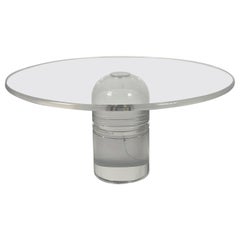 "Le Dome" Lucite & Stainless Steel Dining Table By Charles Hollis Jones, USA 197