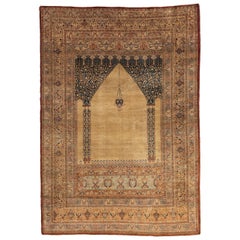Ancien tapis de prière turc Kaiseri, circa 1880