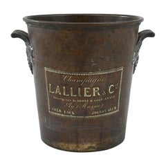 20th Century French Copper Ice Bucket