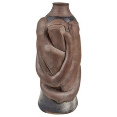 Hand Built Large Abstract Stoneware Vessel