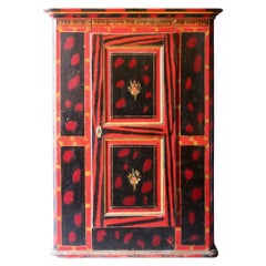 Swiss alp painted cupboard dated 1834