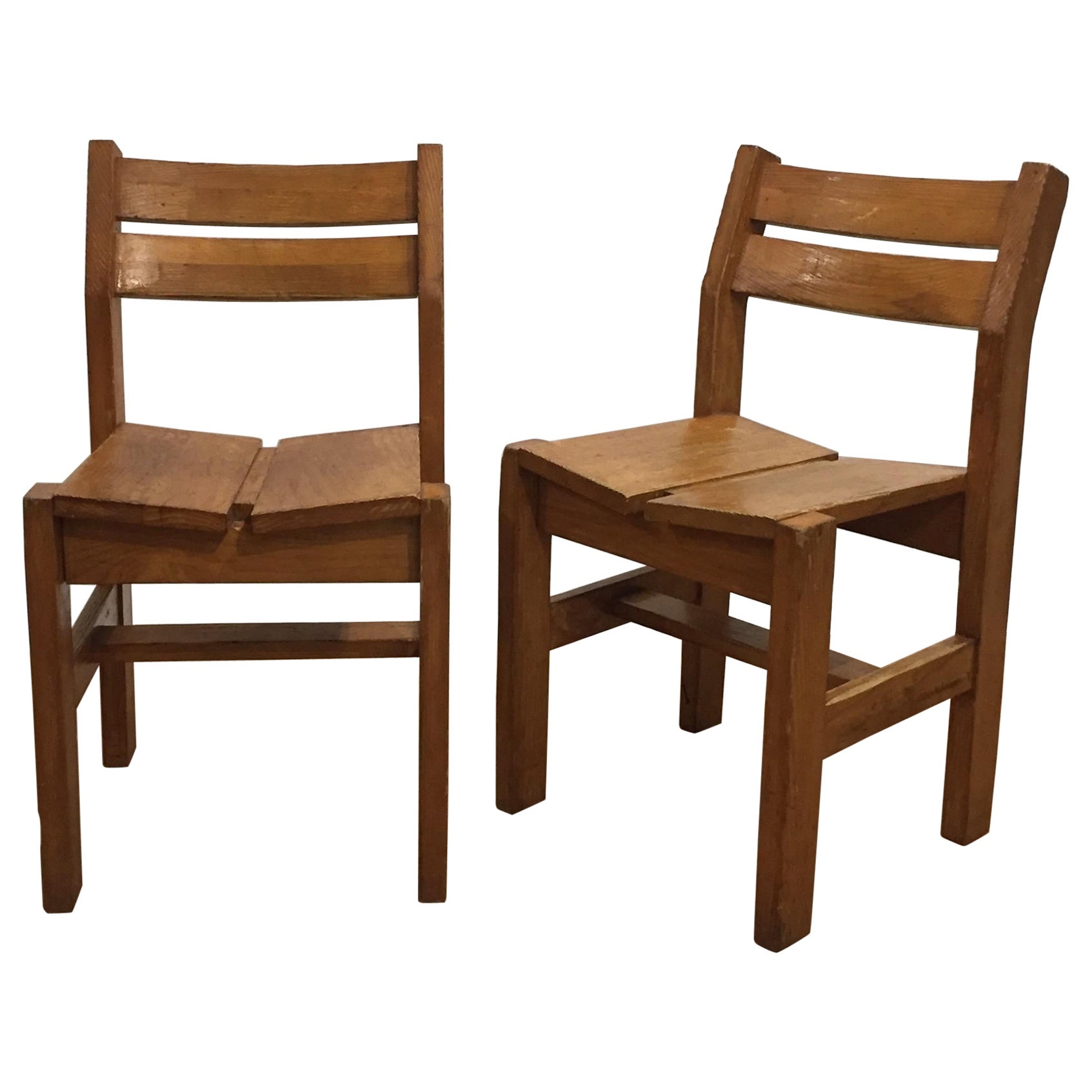Pair of Chairs from Les Arcs, France, 1960