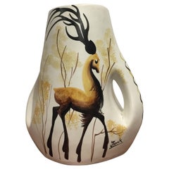 Ceramic vase from Vallauris, France, 1960