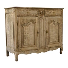 19th Century French Bleached Oak Buffet