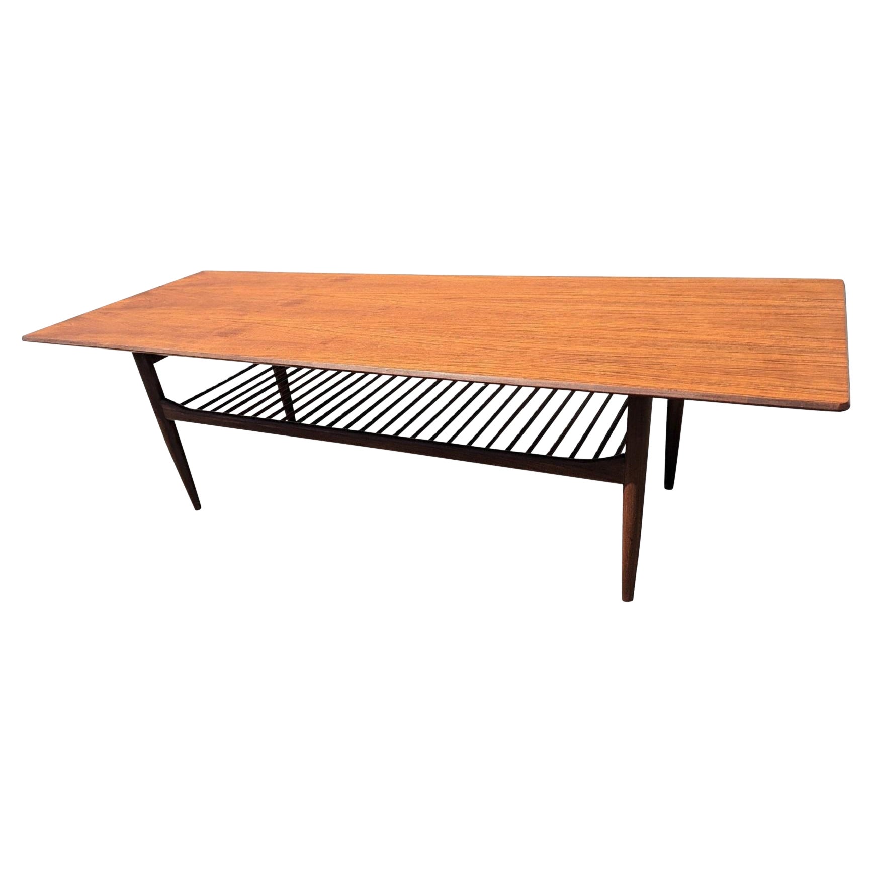Mid Century English Modern Coffee Table by Kofod Larsen For Sale