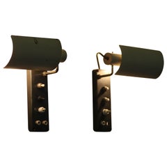 Gino Sarfatti Model 222 wall lamp in aluminum and lacquered metal by arteluce 