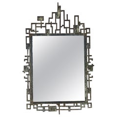 Cityscape Style Iron Wall Mirror