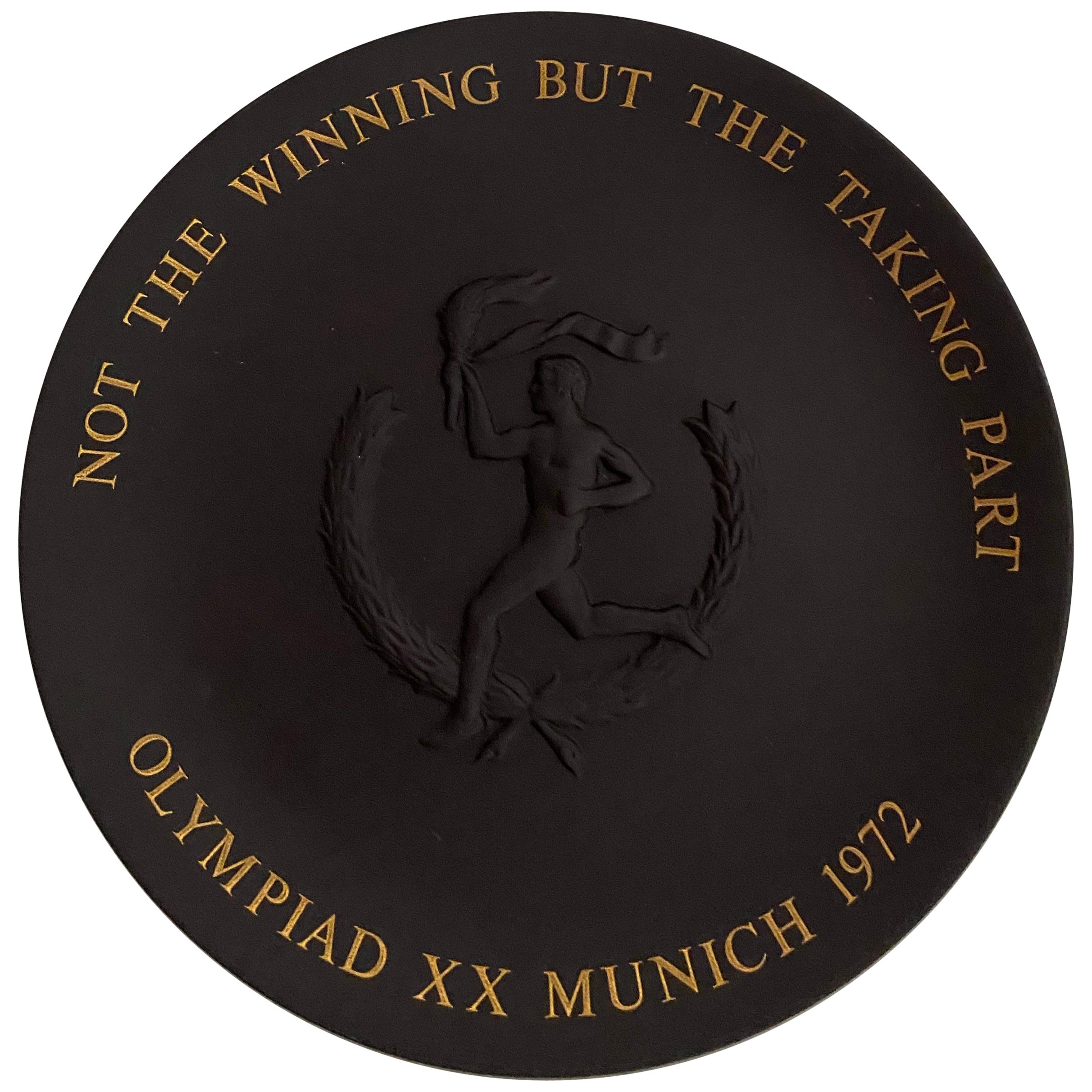 Wedgwood Olympic Games 1972 Plate in Black Basalt - Limited Edition  For Sale