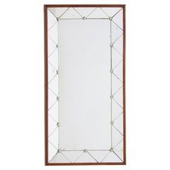 Swedish mid century shaped wall mirror