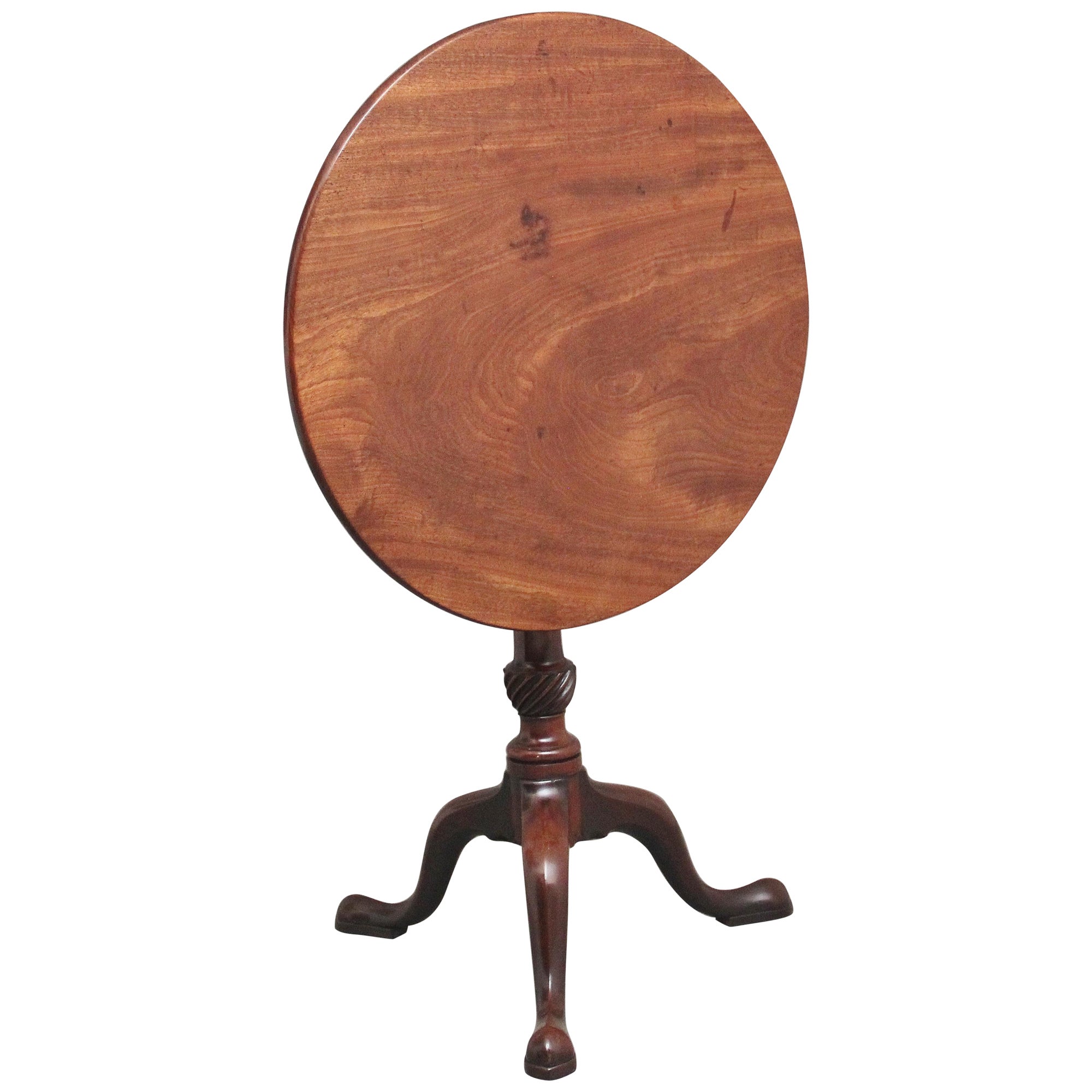 Mahagoni-Dreibein-Tisch aus dem 18. Jahrhundert