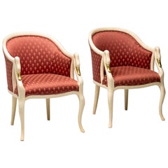 Pair of Trüggelmann Swan-neck Armchairs