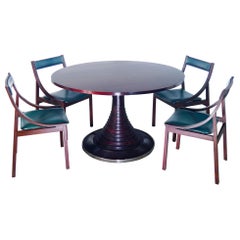 Tavolo mod. 180 e quattro sedie design Carlo DE CARLI per SORMANI. Italia, 1960s