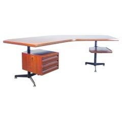T96 Boomerang desk design Osvaldo BORSANI for TECNO. Italy, 50s