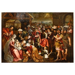« The Adoration of the Magi », école de Frans I FRANCKEN (1542-1616)