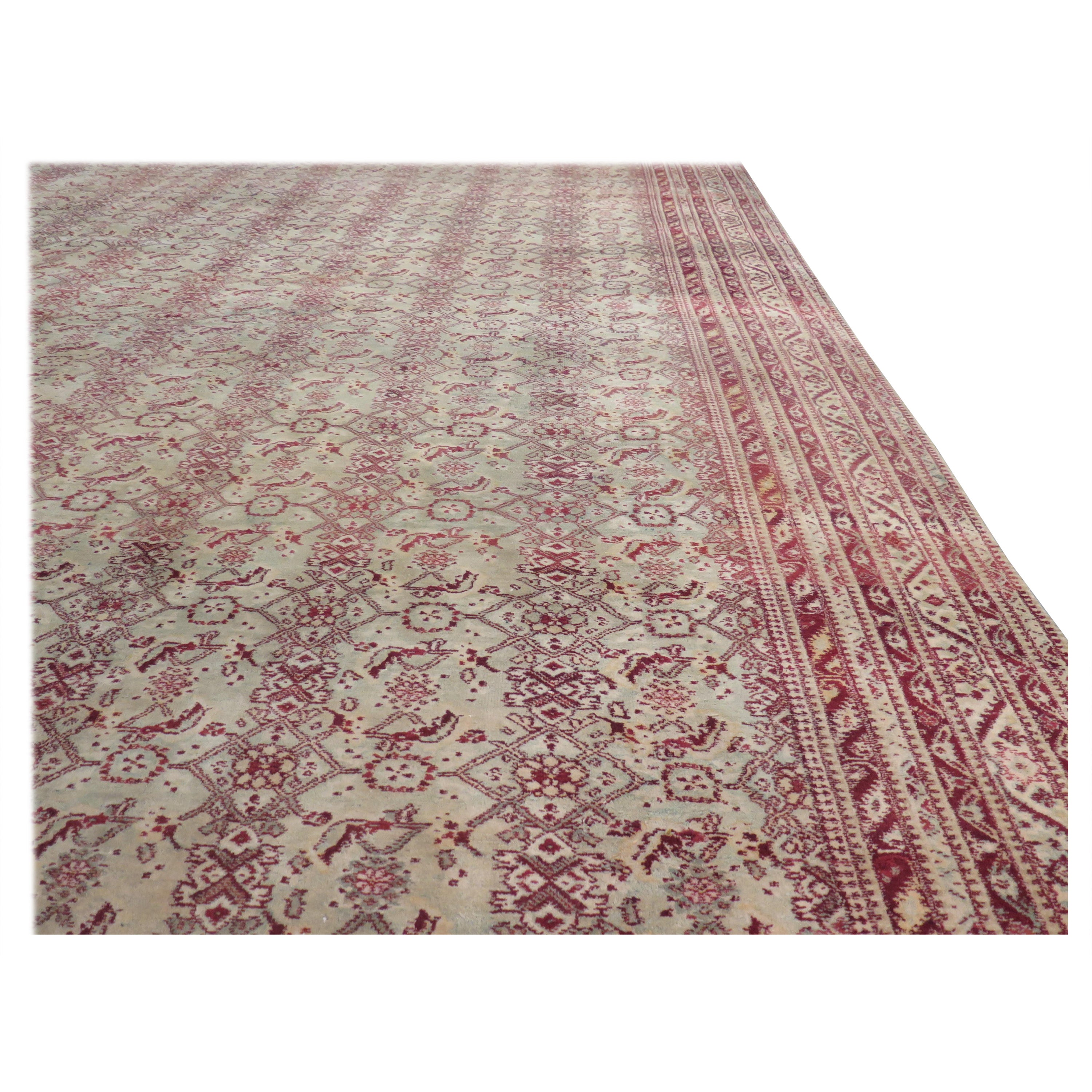 Fine 19th Century Agra Carpet For Sale