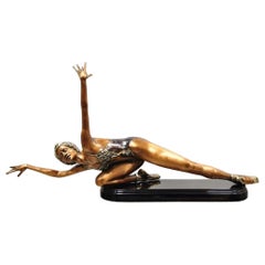 Sculpture en bronze de Federico Cardona représentant une danseuse de ballet sur socle en marbre 32/250