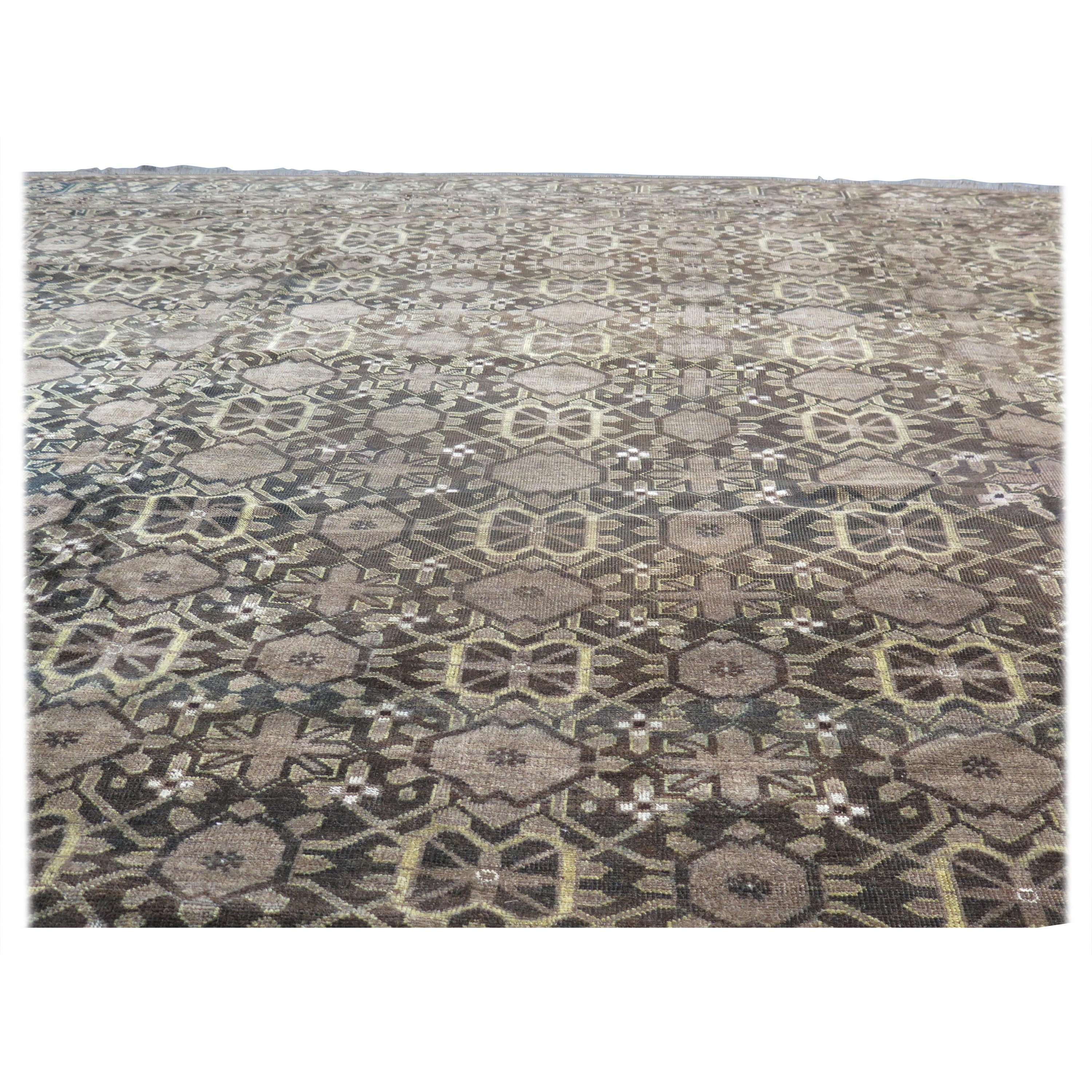 Understated 1890s Beshir Carpet For Sale