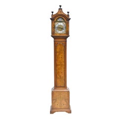 Used Walnut Grandmother Clock Chiming Walnut Tempus Fugit