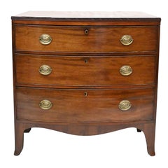 Georgian Bow Fronted Chest Mahogany 1820