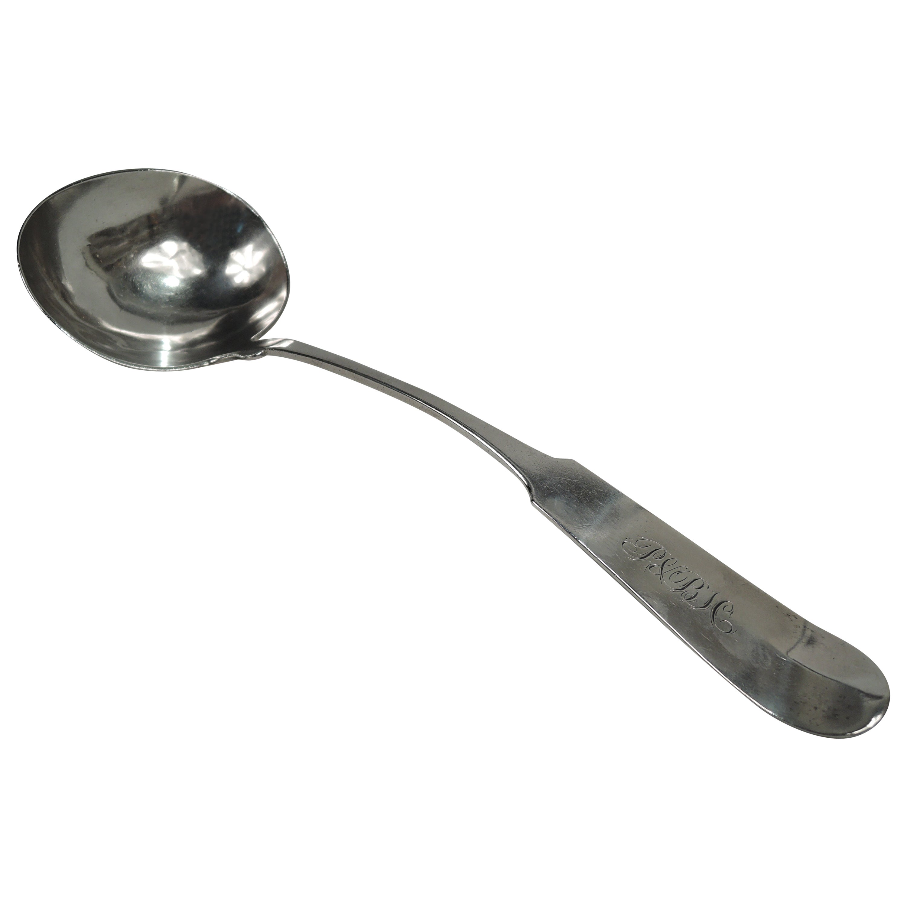 Antique Baltimore Federal Classical Silver Ladle by Gould & Ward For Sale