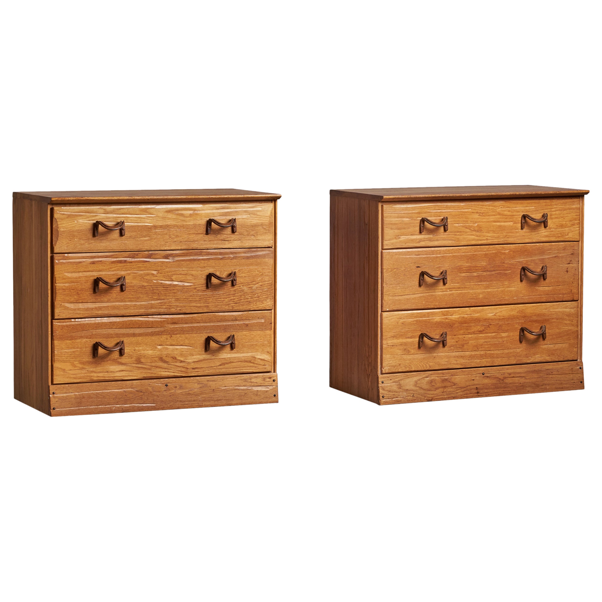 A. Brandt Ranch Oak, Chests of drawers, Oak, Brass, USA, 1950s For Sale