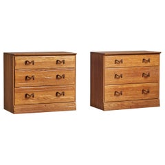 A. Brandt Ranch Oak, Chests of drawers, Oak, Brass, USA, 1950s