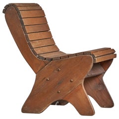 Vintage American Designer, Side Chair, Wood, USA, 1940s