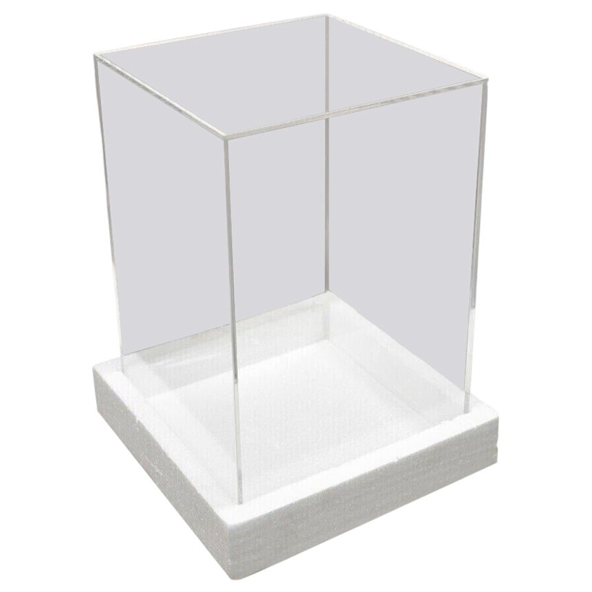 5 Sided 18" Clear Acrylic Lucite Vitrine Display Case Christine Taylor Coll. For Sale