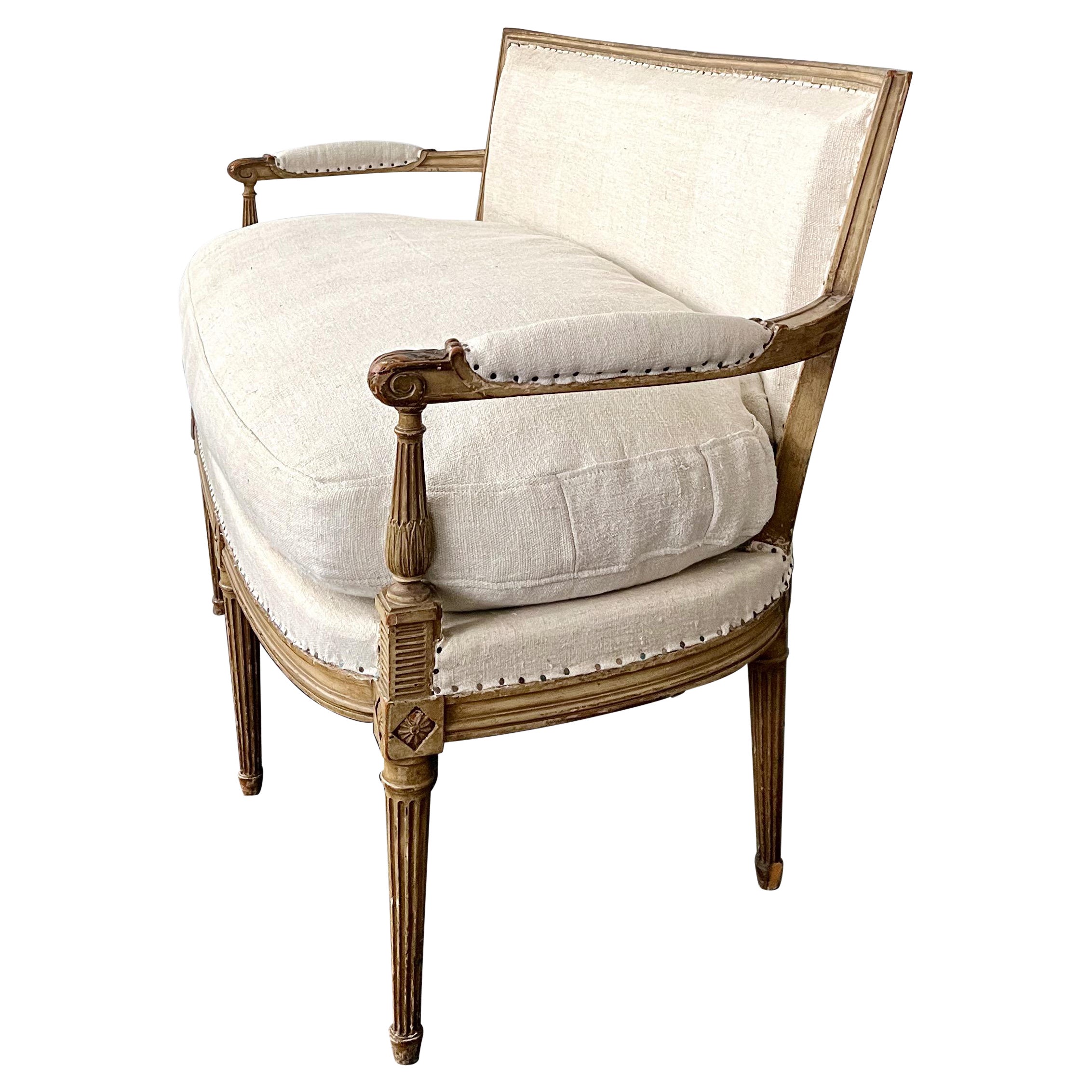 19th century French Louis XVI Style Settee For Sale