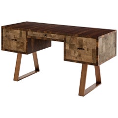Desk in Mica, Palmwood & Bronze