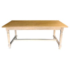 Vintage French Oak Dining Table 