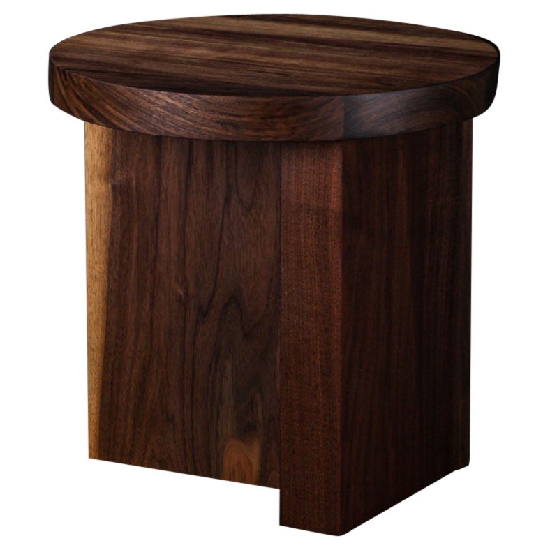 TOTEM Side Table by AMBROZIA, Solid Walnut (Small) For Sale