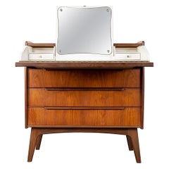 Vintage Danish Mid-Century Modern Teak Vanity