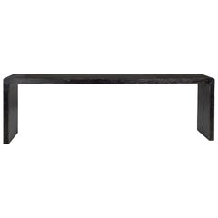 Ebonized Waterfall Console Table 