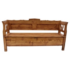 Pine and Oak storage Bench or Settle