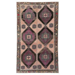 Mid-20th Century Handmade Turkish Anatolian Tribal Long Room Size Carpet
