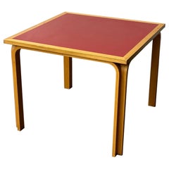 Square Red Table by Rud Thygesen and Johnny Sørensen for Magnus Olesen