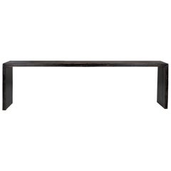 Ebonized Waterfall Console Table