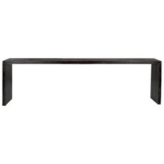 Ebonized Waterfall Console Table 