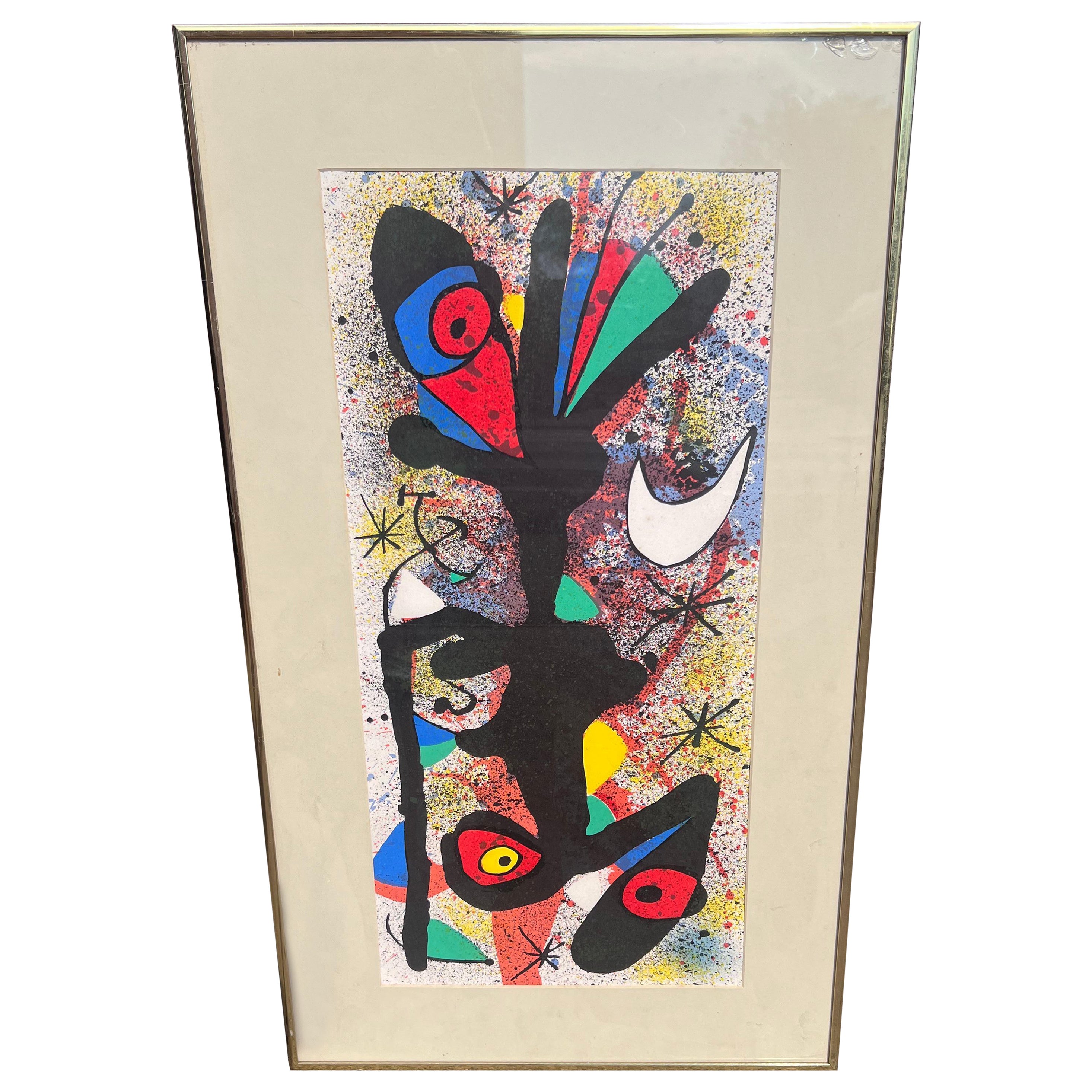 Vintage Joan Miro „Ceramiques II“, Lithographie, gerahmt