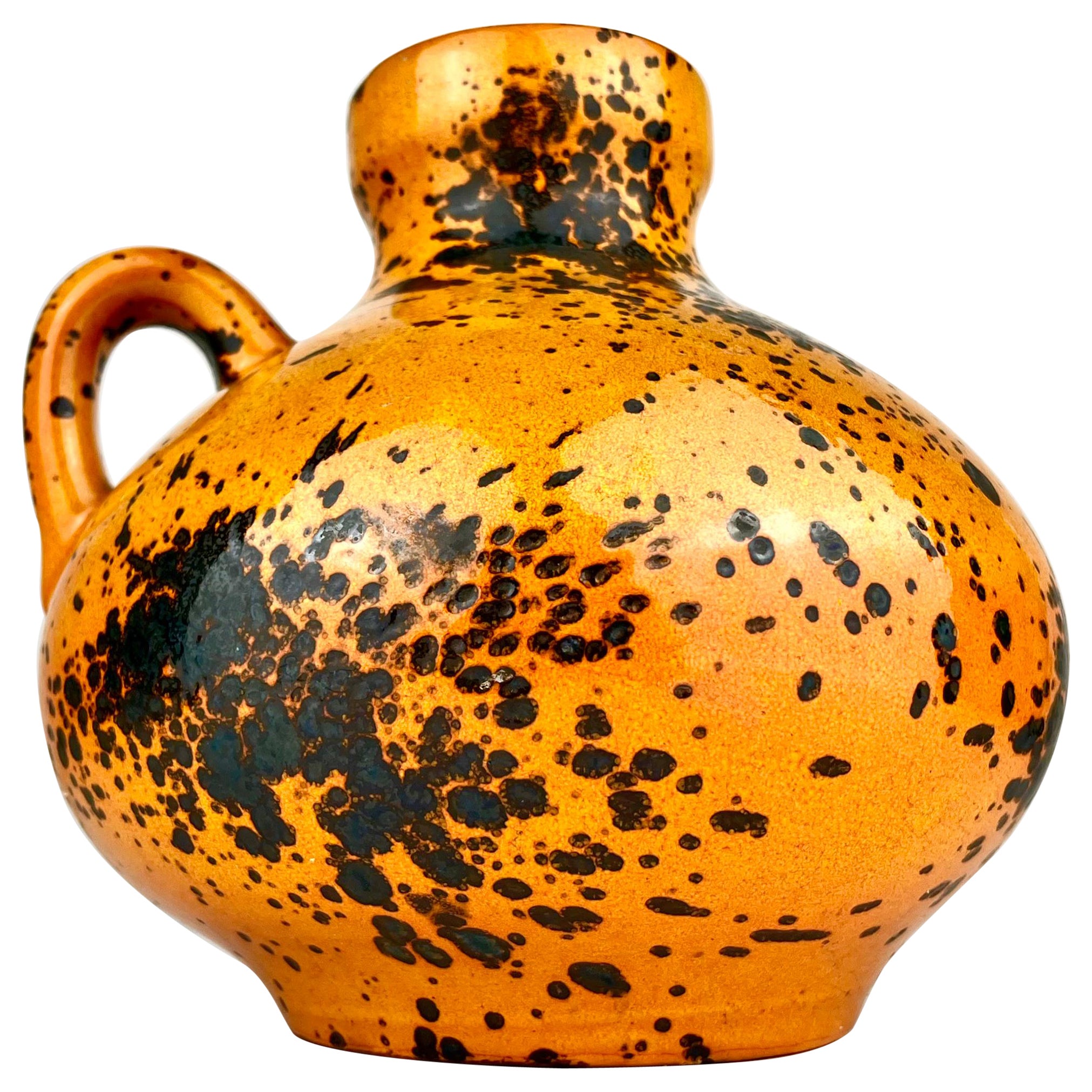 Marei Keramik 4302 West German Vase Krug 1960er Jahre Gelb West German Pottery WGC