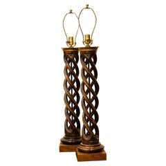 Pair of Frederick Cooper “Helix” Table Lamps