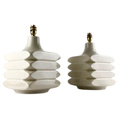 A pair of iconic Cari Zalloni mid-century ceramic lamps