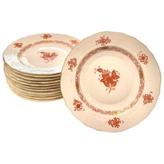Herend Chinese Bouquet Plates - Set of Twelve